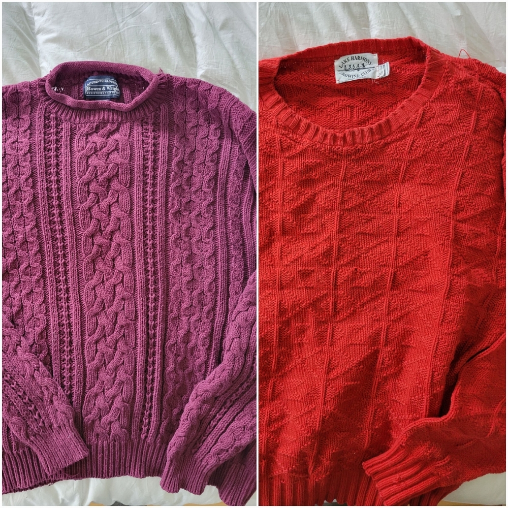 2 Men's cotton sweaters